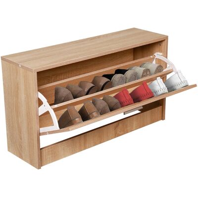 BAKAJI Mobile Mobiletto Scarpiera Salvaspazio Oak Dimensioni 90.5x46x12.5 Cm BAKAJI Mobile Mobiletto Scarpiera Salvaspazio Oak Dimensioni 90.5x46x12.5 Cm