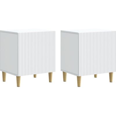 VIDAXL Armadio Da Notte 2 Pcs Bianco 43 X 34,5 X 50 Cm VIDAXL Armadio Da Notte 2 Pcs Bianco 43 X 34,5 X 50 Cm