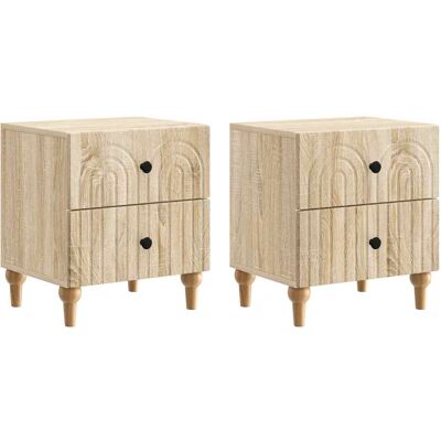 VIDAXL Armadio Da Notte 2 Pcs Rovere Sonoma 43 X 34,5 X 48 Cm VIDAXL Armadio Da Notte 2 Pcs Rovere Sonoma 43 X 34,5 X 48 Cm