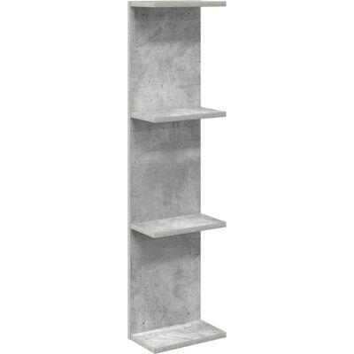 VIDAXL Scaffale Da Parete Grigio Cemento 22 X 15 X 100 Cm VIDAXL Scaffale Da Parete Grigio Cemento 22 X 15 X 100 Cm