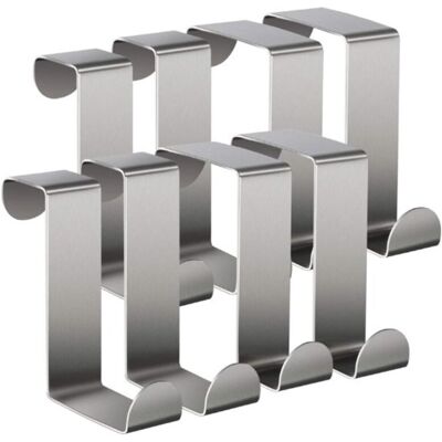 OEM Ganci Reversibili A Z In Acciaio Inox Da Appendere Alla Porta, Adatti Per Porte Standard, Cassetti, Armadi, Guardaroba E Cucine OEM Ganci Reversibili A Z In Acciaio Inox Da Appendere Alla Porta, Adatti Per Porte Standard, Cassetti, Armadi, Guardaroba E Cucine