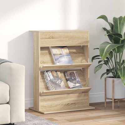 VIDAXL Scaffale Per Riviste Rovere Sonoma 70 X 41 X 96 Cm VIDAXL Scaffale Per Riviste Rovere Sonoma 70 X 41 X 96 Cm
