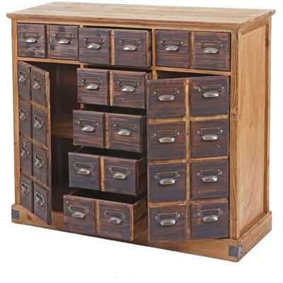HHG - 521 - Legno di pino - 7 cassetti - Armadio contenitore HHG - 521 - Legno di pino - 7 cassetti - Armadio contenitore