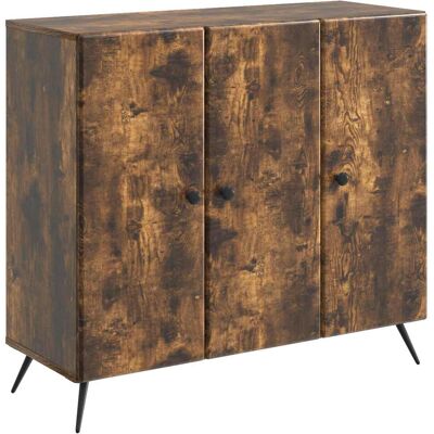 VIDAXL Credenza Rovere Fumo 89 X 34,5 X 80 Cm Legno Ingegnerizzato VIDAXL Credenza Rovere Fumo 89 X 34,5 X 80 Cm Legno Ingegnerizzato