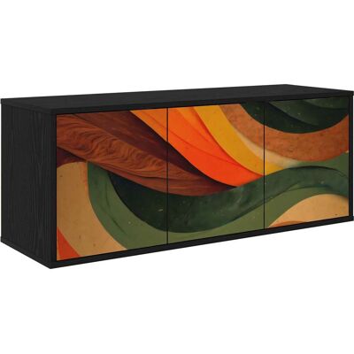 VIDAXL Mobile Tv Da Parete Bonn 102 X 33 X 40 Cm Rovere Nero VIDAXL Mobile Tv Da Parete Bonn 102 X 33 X 40 Cm Rovere Nero
