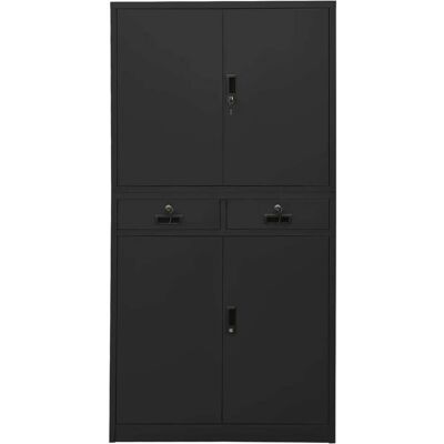 MAISON EXCLUSIVE - Armadio Per Ufficio Antracite 90x40x180 Cm In Acciaio MAISON EXCLUSIVE - Armadio Per Ufficio Antracite 90x40x180 Cm In Acciaio