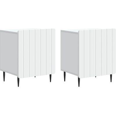 VIDAXL Armadio Da Notte 2 Pcs Bianco 43 X 34,5 X 52 Cm VIDAXL Armadio Da Notte 2 Pcs Bianco 43 X 34,5 X 52 Cm