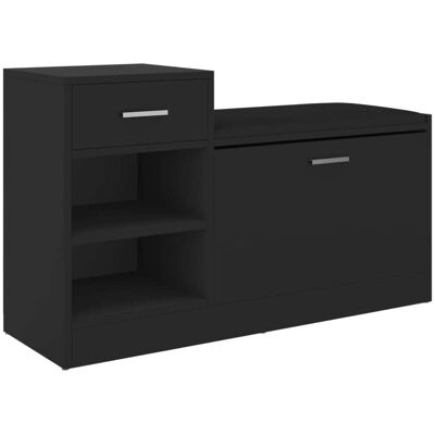HELLOSHOP26 Panca Portascarpe/stivali Cassettiera Scaffale Mobiletto Portaoggetti Per Ingresso 94,5 X 31 X 57 Cm Truciolato Nero 020022997 HELLOSHOP26 Panca Portascarpe/stivali Cassettiera Scaffale Mobiletto Portaoggetti Per Ingresso 94,5 X 31 X 57 Cm Truciolato Nero 020022997