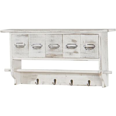 HEGELE - HHG-355 - Bianco - Mensola a parete con cassetti HEGELE - HHG-355 - Bianco - Mensola a parete con cassetti