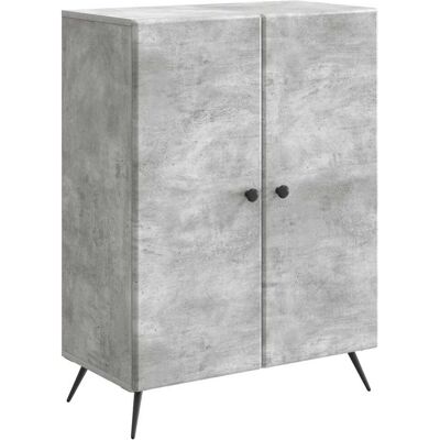 VIDAXL Credenza Grigio Cemento 66 X 34,5 X 90 Cm Legno VIDAXL Credenza Grigio Cemento 66 X 34,5 X 90 Cm Legno