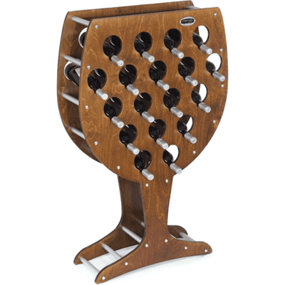 ORIGINAL LEGNO ITALIA - Cantinetta Portabottiglie In Legno Scaffale Mobile Per Bottiglie Vino Made In Italy Mod. Calice Noce B.18 L75 X P25 X 120h ORIGINAL LEGNO ITALIA - Cantinetta Portabottiglie In Legno Scaffale Mobile Per Bottiglie Vino Made In Italy Mod. Calice Noce B.18 L75 X P25 X 120h