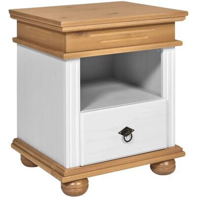 Sconto Massetto Comodino - 52x59 cm - Bianco - Comodino Sconto Massetto Comodino - 52x59 cm - Bianco - Comodino
