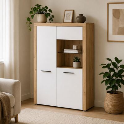 DMORA Vetrina Lohalime, Mobile Espositore 6 Ripiani, 2 Ante, Anta E Ripiani Dettaglio Vetro Led Non Inclusi, 100x42x147h Cm Bianco DMORA Vetrina Lohalime, Mobile Espositore 6 Ripiani, 2 Ante, Anta E Ripiani Dettaglio Vetro Led Non Inclusi, 100x42x147h Cm Bianco