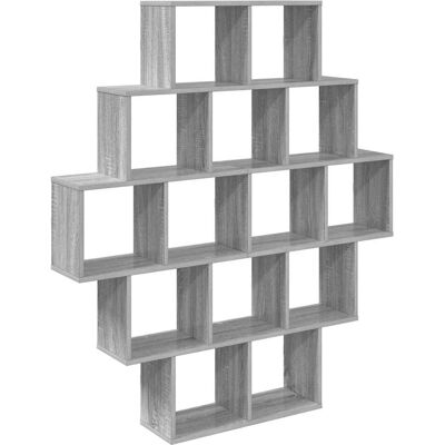 VIDAXL Scaffale Da Parete Sonoma Grigio 120 X 20 X 136 Cm VIDAXL Scaffale Da Parete Sonoma Grigio 120 X 20 X 136 Cm