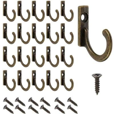 OEM Set Di 60 Ganci Da Parete Vintage In Bronzo Antico Con Viti. Piccolo Appendiabiti Avvitabile Per Ciotole, Gioielli, Borse, Asciugamani, Bagno, Cucina - Crezuo OEM Set Di 60 Ganci Da Parete Vintage In Bronzo Antico Con Viti. Piccolo Appendiabiti Avvitabile Per Ciotole, Gioielli, Borse, Asciugamani, Bagno, Cucina - Crezuo