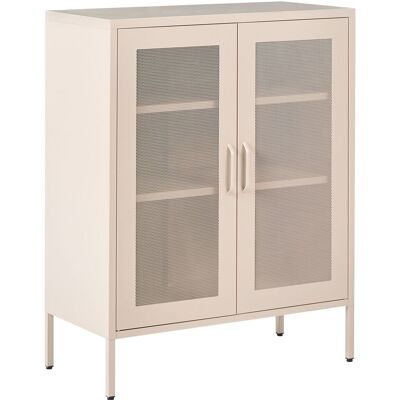 BELIANI Credenza Da Ufficio In Acciaio 2 Ante E 3 Ripiani Beige Wakatipu BELIANI Credenza Da Ufficio In Acciaio 2 Ante E 3 Ripiani Beige Wakatipu