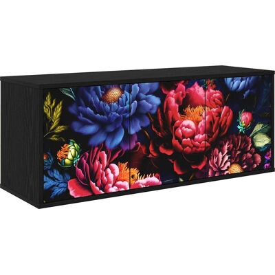 VIDAXL Mobile Tv Da Parete Kiel 102 X 33 X 40 Cm Rovere Nero VIDAXL Mobile Tv Da Parete Kiel 102 X 33 X 40 Cm Rovere Nero