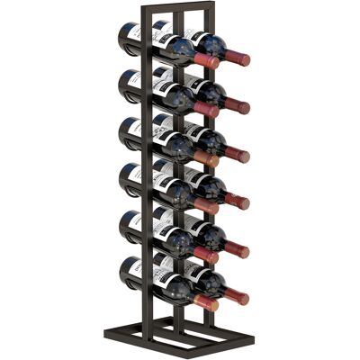 TORMATOR Portabottiglie Da 12 Bottiglie, Scaffale Portabottiglie Industriale In Metallo, Portabottiglie Autoportante Per Cucina, Bar, Cantina, Nero TORMATOR Portabottiglie Da 12 Bottiglie, Scaffale Portabottiglie Industriale In Metallo, Portabottiglie Autoportante Per Cucina, Bar, Cantina, Nero