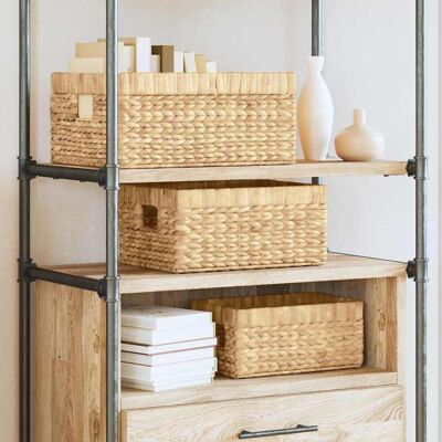 VIDAXL Cesti Per Stoccaggio 3 Pcs Naturale Giacinto D'Acqua VIDAXL Cesti Per Stoccaggio 3 Pcs Naturale Giacinto D'Acqua