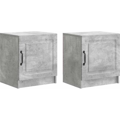 VIDAXL Armadio Da Notte 2 Pcs Grigio Cemento 43 X 34,5 X 47 Cm VIDAXL Armadio Da Notte 2 Pcs Grigio Cemento 43 X 34,5 X 47 Cm