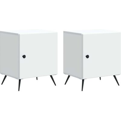 VIDAXL Armadio Da Notte 2 Pcs Bianco 43 X 34,5 X 50 Cm VIDAXL Armadio Da Notte 2 Pcs Bianco 43 X 34,5 X 50 Cm