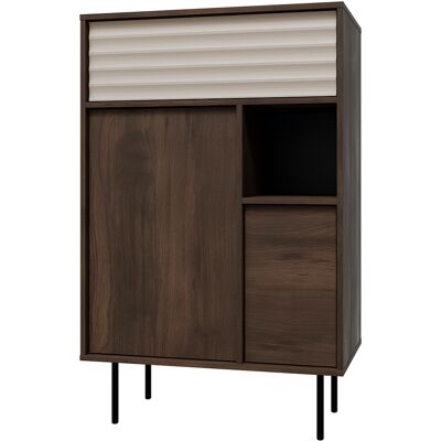 PETITS-MEUBLES Buffet 3 Ante Astra Marrone Scuro E Cashmere 120cm PETITS-MEUBLES Buffet 3 Ante Astra Marrone Scuro E Cashmere 120cm