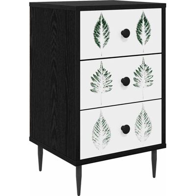 VIDAXL Armadio Da Notte Hanau Rovere Nero 36 X 33 X 61 Cm VIDAXL Armadio Da Notte Hanau Rovere Nero 36 X 33 X 61 Cm