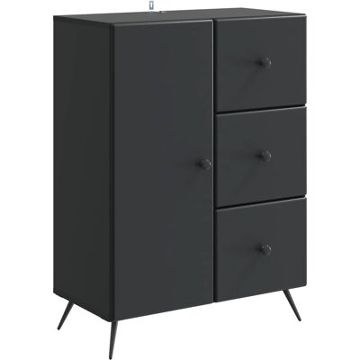 VIDAXL Credenza Nero 66 X 34,5 X 90 Cm Legno Ingegnerizzato VIDAXL Credenza Nero 66 X 34,5 X 90 Cm Legno Ingegnerizzato