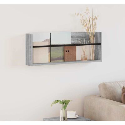 VIDAXL Scaffale Per Riviste Grigio Sonoma 80 X 12 X 30 Cm VIDAXL Scaffale Per Riviste Grigio Sonoma 80 X 12 X 30 Cm