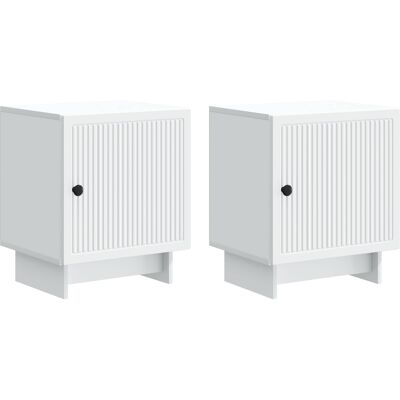VIDAXL Armadio Da Notte 2 Pcs Bianco 43 X 34,5 X 50 Cm VIDAXL Armadio Da Notte 2 Pcs Bianco 43 X 34,5 X 50 Cm