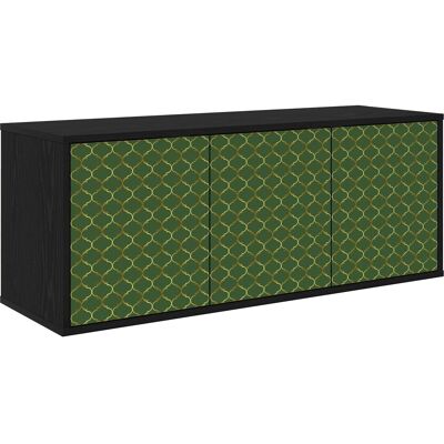 VIDAXL Mobile Tv Da Parete Geleen 102 X 33 X 40 Cm Rovere Nero VIDAXL Mobile Tv Da Parete Geleen 102 X 33 X 40 Cm Rovere Nero