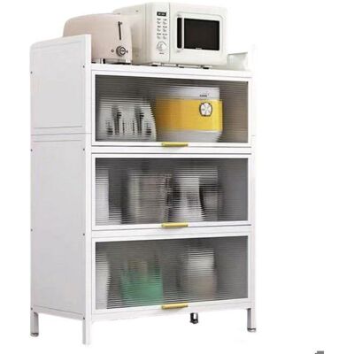 OEM Armadio Da Cucina - Sevencomfort - 4 Ripiani - Metallo - Bianco - 112 Cm Di Altezza OEM Armadio Da Cucina - Sevencomfort - 4 Ripiani - Metallo - Bianco - 112 Cm Di Altezza