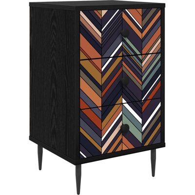 VIDAXL Armadio Da Notte Ommen Rovere Nero 36 X 33 X 61 Cm VIDAXL Armadio Da Notte Ommen Rovere Nero 36 X 33 X 61 Cm