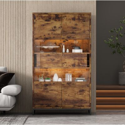 OKMYHOME Mobile Contenitore 80x40x138 Led Acrilico 3d Nero OKMYHOME Mobile Contenitore 80x40x138 Led Acrilico 3d Nero