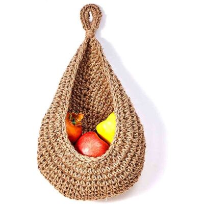 ULISEM Cesto Portafrutta E Verdura Sospeso – Prinxy – In Fibra Intrecciata Bohémien, Da Parete, Ideale Per Patate E Cipolle ULISEM Cesto Portafrutta E Verdura Sospeso – Prinxy – In Fibra Intrecciata Bohémien, Da Parete, Ideale Per Patate E Cipolle