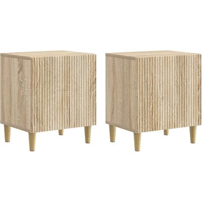 VIDAXL Armadio Da Notte 2 Pcs Rovere Sonoma 43 X 34,5 X 50 Cm VIDAXL Armadio Da Notte 2 Pcs Rovere Sonoma 43 X 34,5 X 50 Cm