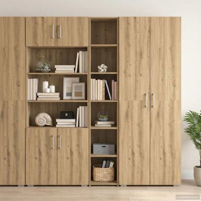 VIDAXL Credenza Rovere Artigianale 30 X 41 X 185 Cm VIDAXL Credenza Rovere Artigianale 30 X 41 X 185 Cm