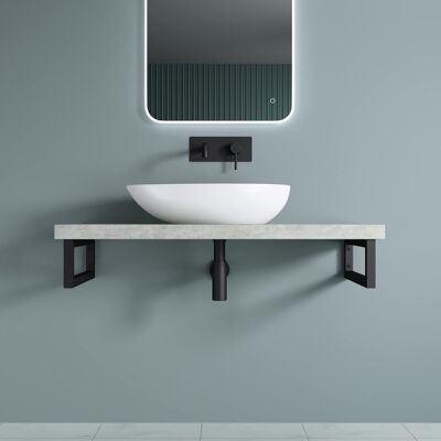 DOPORRO - WH01 - Nero - 40 cm - Wall mount sink support DOPORRO - WH01 - Nero - 40 cm - Wall mount sink support