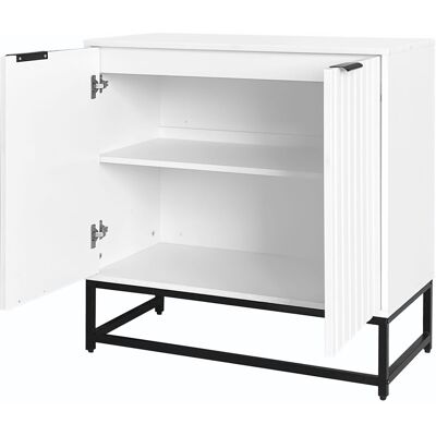 STILVORA Madia Con 2 Ante, Ripiano Interno Fisso E Maniglie In Metallo, Per Soggiorno E Ingresso, 80×40×80 Cm Bianca STILVORA Madia Con 2 Ante, Ripiano Interno Fisso E Maniglie In Metallo, Per Soggiorno E Ingresso, 80×40×80 Cm Bianca