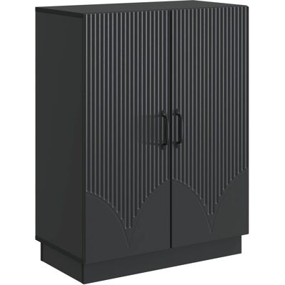 VIDAXL Credenza Nero 66 X 34,5 X 87 Cm Legno Ingegnerizzato VIDAXL Credenza Nero 66 X 34,5 X 87 Cm Legno Ingegnerizzato