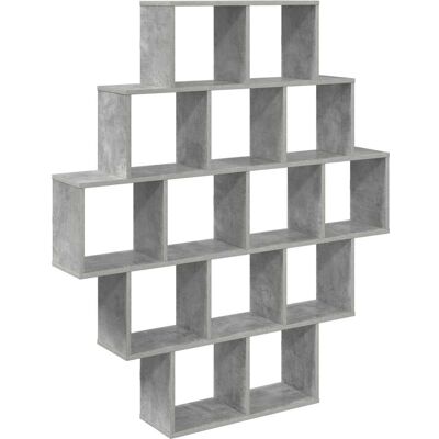 VIDAXL Scaffale Da Parete Grigio Cemento 120 X 20 X 136 Cm VIDAXL Scaffale Da Parete Grigio Cemento 120 X 20 X 136 Cm