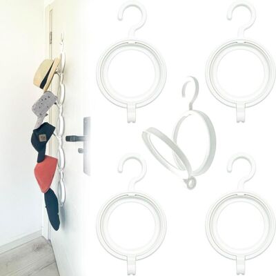 OEM 5 Pezzi Di Appendiabiti Multistrato Regolabile, Montaggio Su Porta, Gancio Rimovibile Per Armadio, Organizer Per Sciarpe E Cravatte (bianco) OEM 5 Pezzi Di Appendiabiti Multistrato Regolabile, Montaggio Su Porta, Gancio Rimovibile Per Armadio, Organizer Per Sciarpe E Cravatte (bianco)