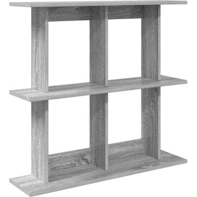 VIDAXL Scaffale Da Parete A Parete Sonoma Grigio 100 X 20 X 75 Cm VIDAXL Scaffale Da Parete A Parete Sonoma Grigio 100 X 20 X 75 Cm