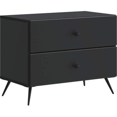VIDAXL Armadio Da Notte Nero 62 X 34,5 X 47,5 Cm Legno VIDAXL Armadio Da Notte Nero 62 X 34,5 X 47,5 Cm Legno