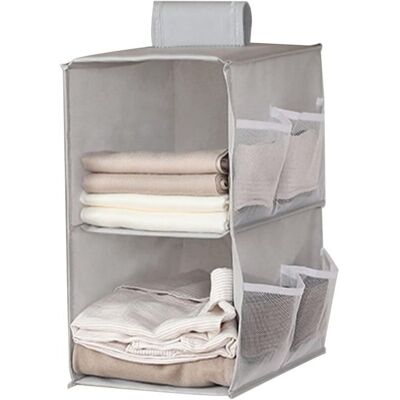 ULISEM Mensola Pieghevole Da Appendere In Tessuto Oxford – Organizzatore Per Armadio Con 2 Scomparti + 6 Tasche, Ideale Per Camera Da Letto, Bagno O Corridoio. ULISEM Mensola Pieghevole Da Appendere In Tessuto Oxford – Organizzatore Per Armadio Con 2 Scomparti + 6 Tasche, Ideale Per Camera Da Letto, Bagno O Corridoio.