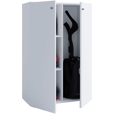 EBUY24 Armadio Scopa In Legno Vcm 4 Scomparti Armadio Per La Casa Dimensioni: L. 70 X A. 111 X T. 38 Cm 2 Porte Rotanti – Lona L (bianco) EBUY24 Armadio Scopa In Legno Vcm 4 Scomparti Armadio Per La Casa Dimensioni: L. 70 X A. 111 X T. 38 Cm 2 Porte Rotanti – Lona L (bianco)