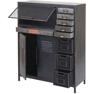 HHG Credenza Cassettiera Sideboard Vintage Industriale 520 Metallo Zinco HHG Credenza Cassettiera Sideboard Vintage Industriale 520 Metallo Zinco