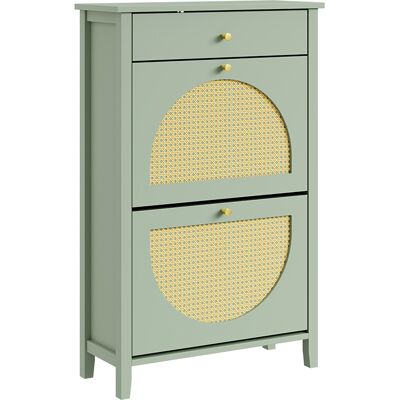 SOBUY Mobile Scarpiera Verde Con Cassetto Armadietto Per Scarpe Con Ante In Legno Credenza Con Ante In Mdf Per Ingresso 62×25×97 Cm Portata Massima 25 Kg Fsr223-gr SOBUY Mobile Scarpiera Verde Con Cassetto Armadietto Per Scarpe Con Ante In Legno Credenza Con Ante In Mdf Per Ingresso 62×25×97 Cm Portata Massima 25 Kg Fsr223-gr
