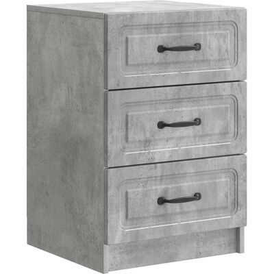 VIDAXL Armadio Da Notte Con Cassetto Grigio Cemento 43 X 41 X VIDAXL Armadio Da Notte Con Cassetto Grigio Cemento 43 X 41 X