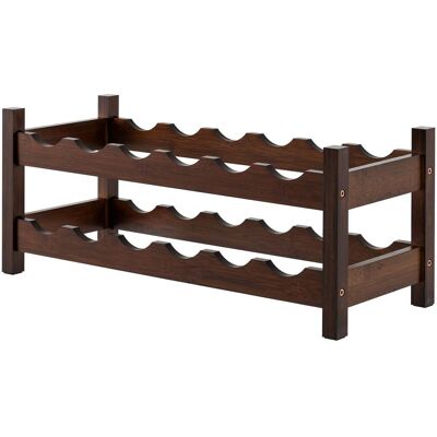 NORTHIX Portabottiglie In Bambù Per 12 Bottiglie, Supporto A 2 Livelli NORTHIX Portabottiglie In Bambù Per 12 Bottiglie, Supporto A 2 Livelli